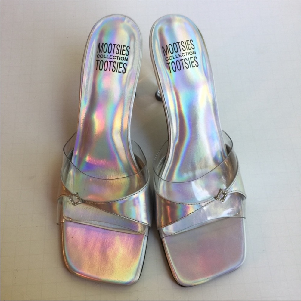 COPY - Clear sandals 9 square toe